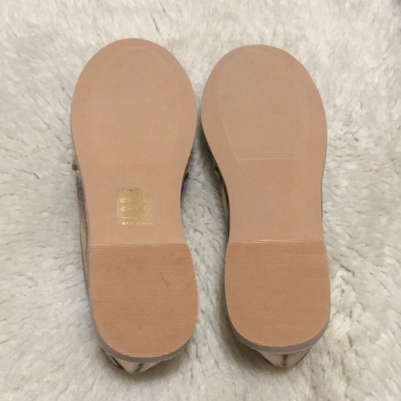 Boohoo metallic leather woven ballets flats NWT - Picture 4 of 5